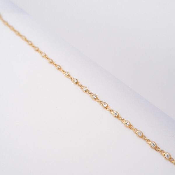 Bracciale Tennis in oro giallo 18kt e zirconi - immagine 3