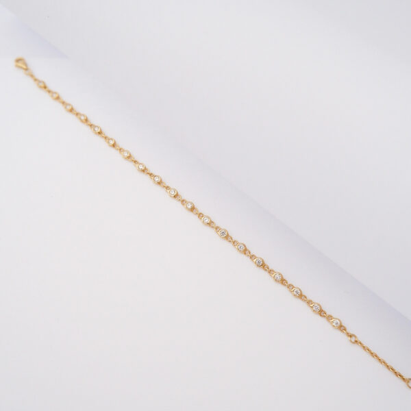 Bracciale Tennis in oro giallo 18kt e zirconi - immagine 4