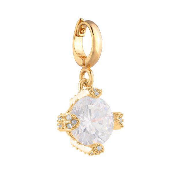 MY WORLD Charm Zircone centrale Oro