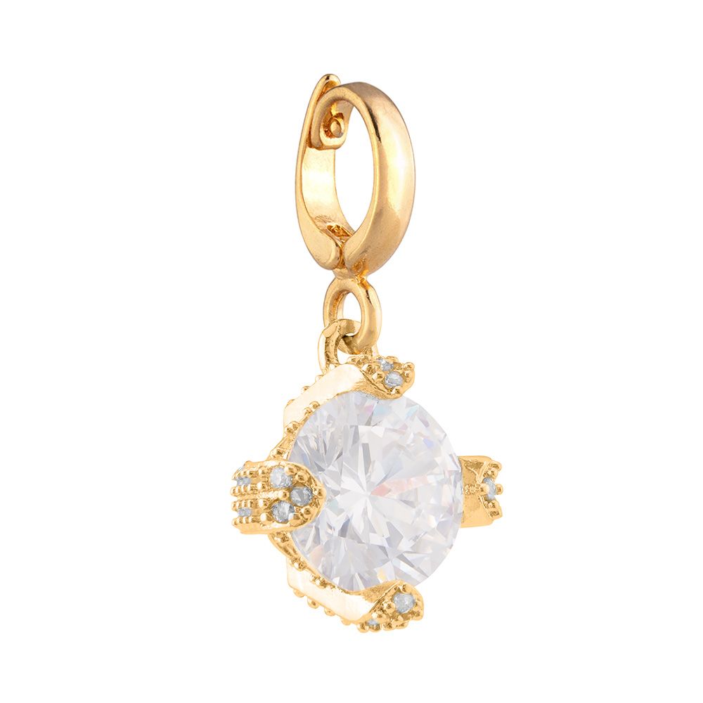 MY WORLD Charm Zircone centrale Oro