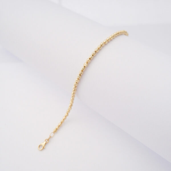 Bracciale Sfere diamantate piccole in oro 18kt - immagine 3