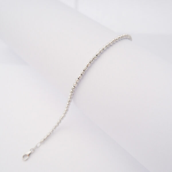 Bracciale Sfere diamantate piccole in oro 18kt - immagine 4