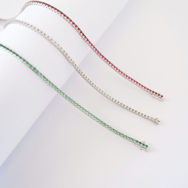 TENNIS – Bracciale in Oro 18kt e Rubini – NIHAMA - immagine 2
