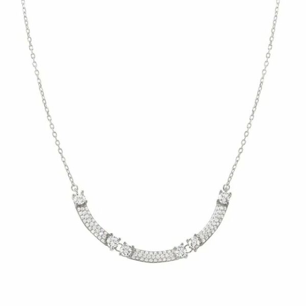 FASHION ERA Collana Centrale con 3 Zirconi - immagine 2