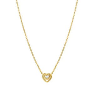 COSMICLOVE Collana Cuore Oro con zircone