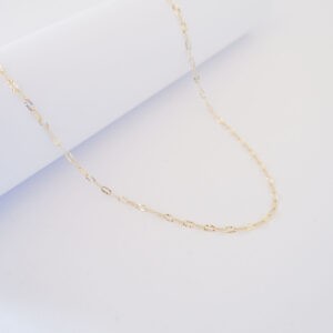 Collana Filo D'oro 18kt - Ovale diamantato