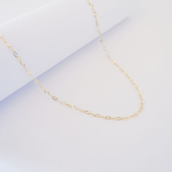 Collana Filo D'oro 18kt - Ovale diamantato