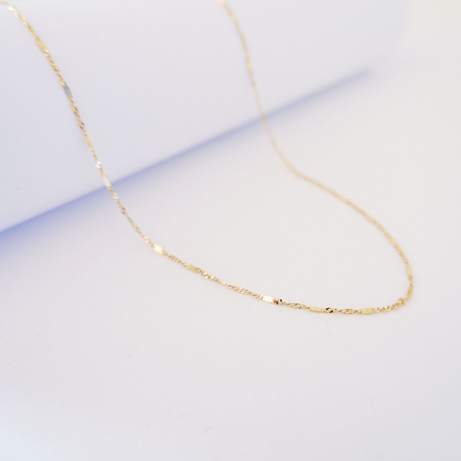 Collana Filo D'oro 18kt - Singapore Specchietti