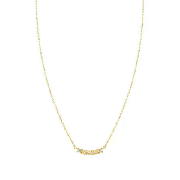 FASHION ERA Collana con centrale e pavè di zirconi Oro