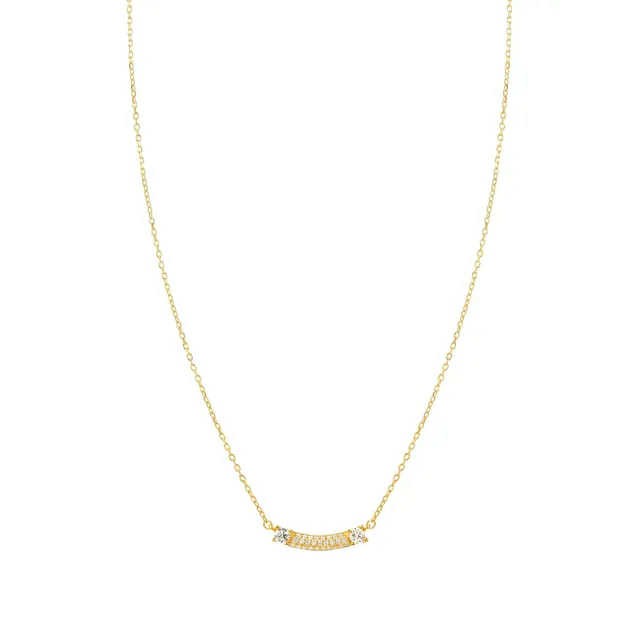 FASHION ERA Collana con centrale e pavè di zirconi Oro