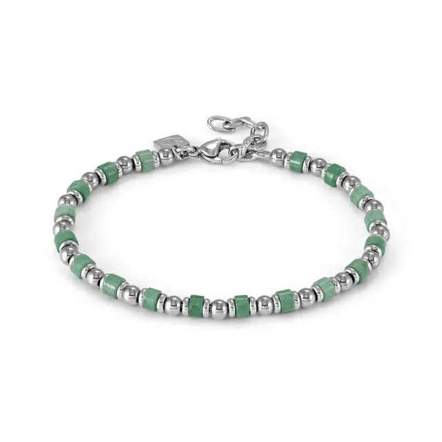 INSTICTSTYLE SEA EDITION Bracciale con pietre colorate – Avventurina Verde