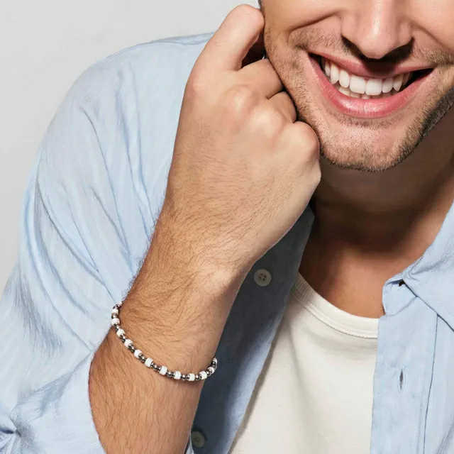 INSTICTSTYLE SEA EDITION Bracciale con pietre colorate – Bianco