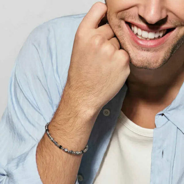 INSTICTSTYLE SEA EDITION Bracciale con pietre colorate – Grigio - immagine 2