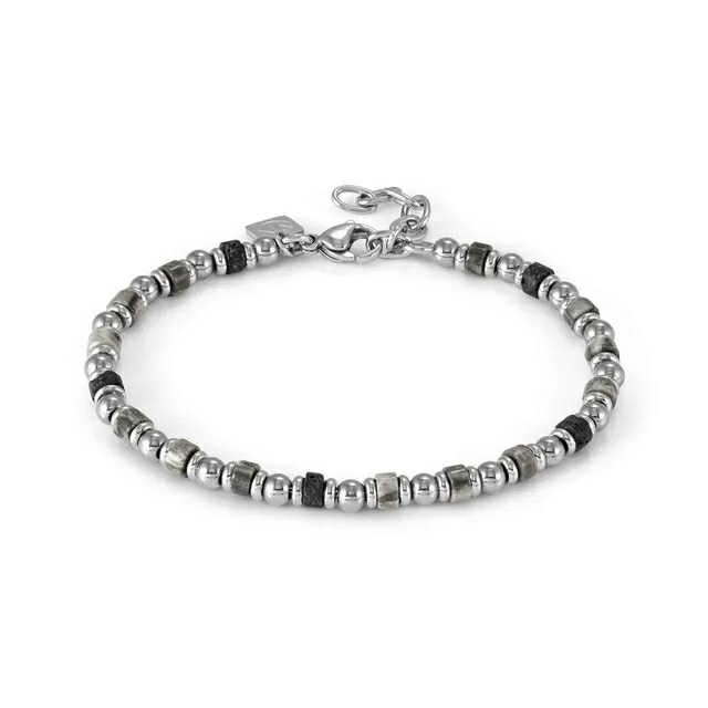 INSTICTSTYLE SEA EDITION Bracciale con pietre colorate – Grigio