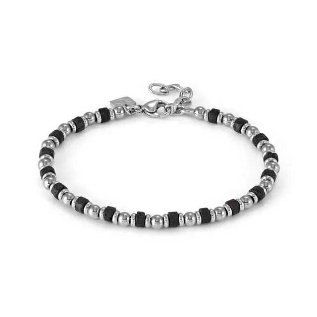 INSTICTSTYLE SEA EDITION Bracciale con pietre colorate – Nero