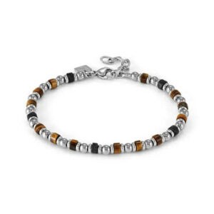 INSTICTSTYLE SEA EDITION Bracciale con pietre colorate – Occhio di Tigre