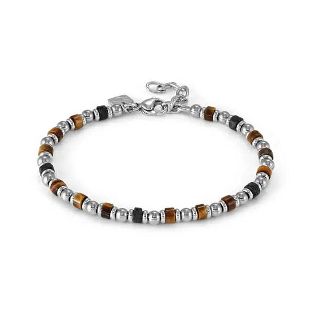 INSTICTSTYLE SEA EDITION Bracciale con pietre colorate – Occhio di Tigre