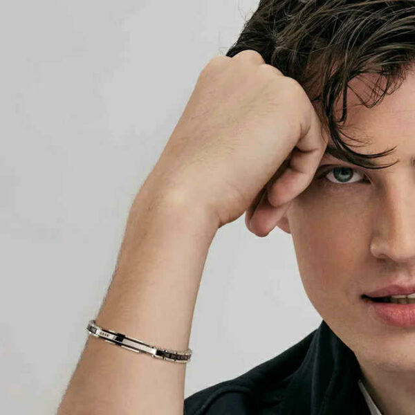 STRONG Bracciale con Diamanti Neri e Ceramica Nera - immagine 2