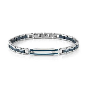 STRONG Bracciale con Zaffiri Blu e Ceramica Blu