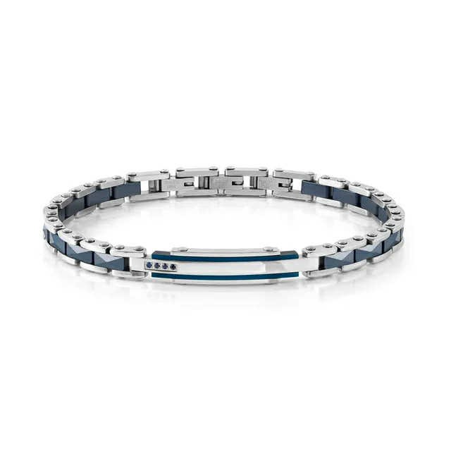 STRONG Bracciale con Zaffiri Blu e Ceramica Blu