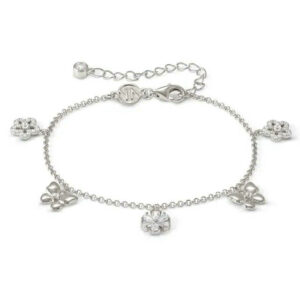 SWEETMADAME Bracciale con Fiori e Farfalle