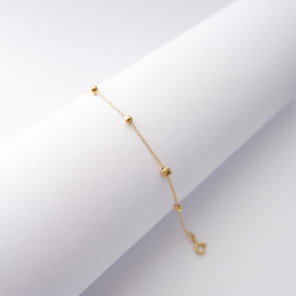 Bracciale Palline e Cubi in Oro 18kt - immagine 3