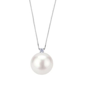 Collana Perla Australiana 11 mm e Diamante - BIBIGI
