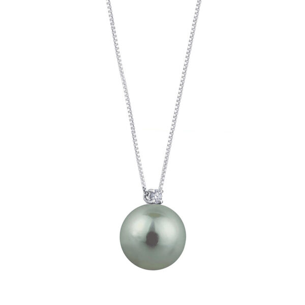 Collana Perla Tahiti 11 mm e Diamante - BIBIGI - immagine 2