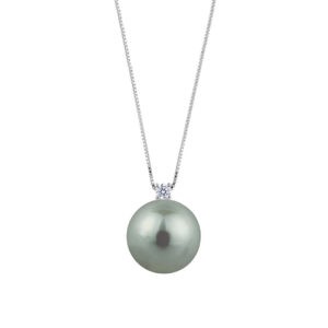 Collana Perla Tahiti 11 mm e Diamante - BIBIGI