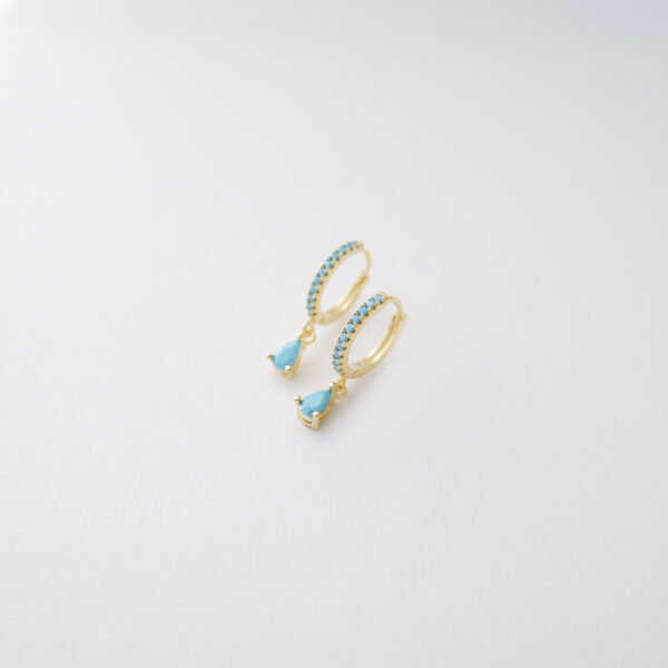 Hoops Goccia Turchese Oro - immagine 2