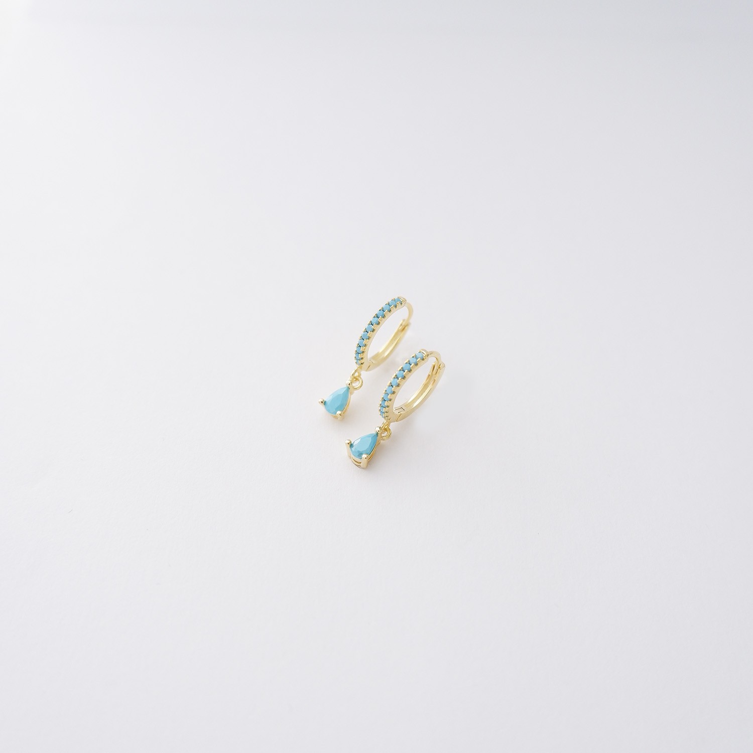 Hoops Goccia Turchese Oro