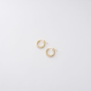 Orecchini a cerchio in oro 18kt – Mini Bombato Lavorato