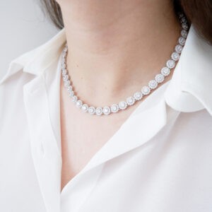 Collana Tennis Multipietra