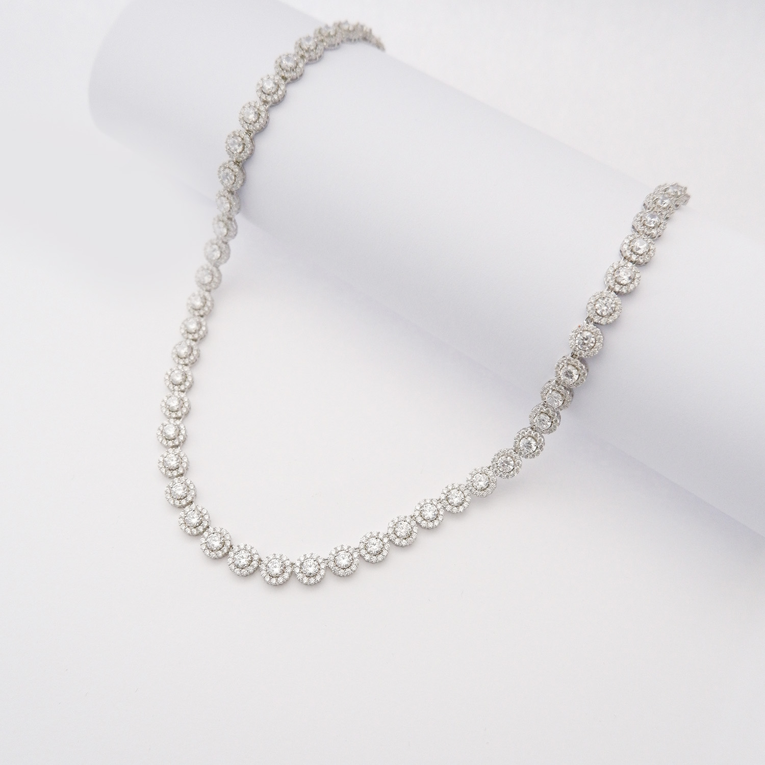 Collana Tennis Multipietra