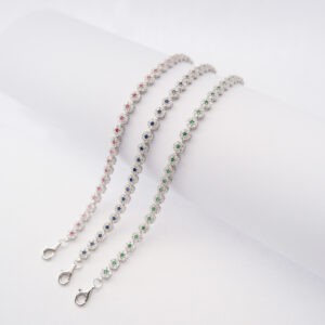 Bracciale Tennis Fiori in Argento925 e Zirconi