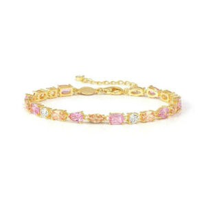 COLOUR WAVE Bracciale con Zirconi colorati Oro