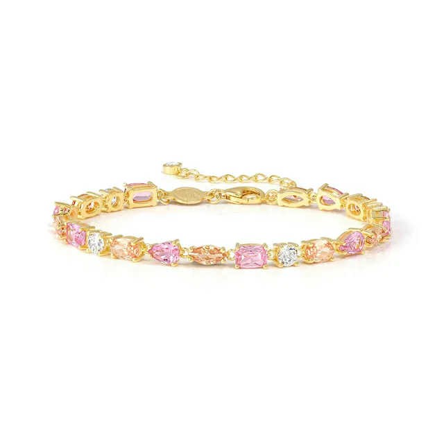 COLOUR WAVE Bracciale con Zirconi colorati Oro