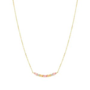 COLOUR WAVE Collana con Zirconi colorati Oro