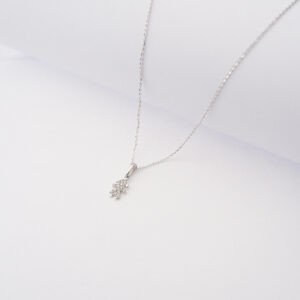 Collana Baby Girl in oro bianco 18kt e zirconi