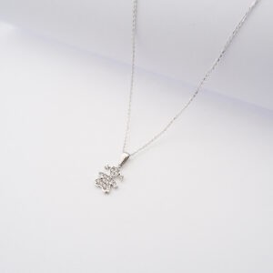 Collana Bimba in oro bianco 18kt e zirconi