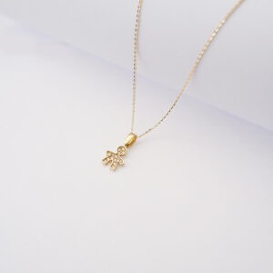 Collana Bimbo in oro giallo 18kt e zirconi