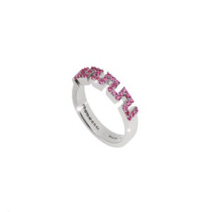 DUBAI Anello in argento e zirconi fucsia – Misura 11