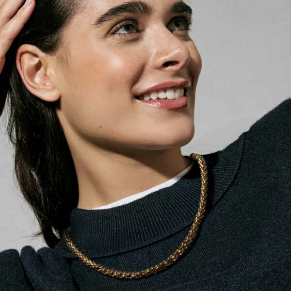 ECCLETTICA Collana maglia Pop Corn Oro - immagine 3