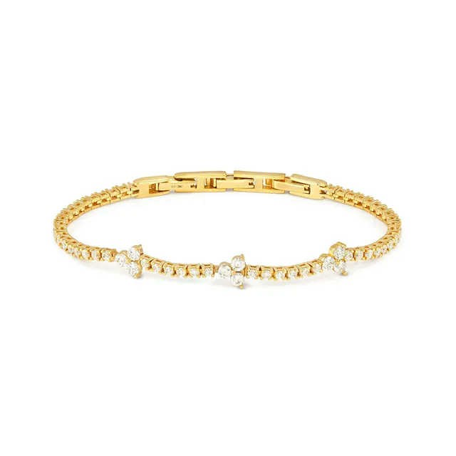 LIFE BOUQUET Bracciale Tennis Oro