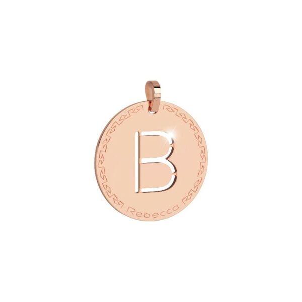 MY WORLD ALPHABET Medaglia Lettera B - Oro Rosa