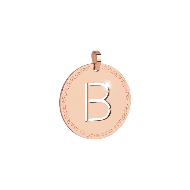 MY WORLD ALPHABET Medaglia Lettera B - Oro Rosa