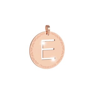 MY WORLD ALPHABET Medaglia Lettera E - Oro Rosa