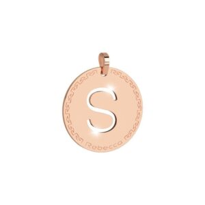 MY WORLD ALPHABET Medaglia Lettera S - Oro Rosa