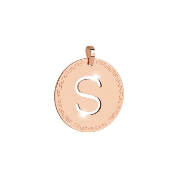 MY WORLD ALPHABET Medaglia Lettera S - Oro Rosa