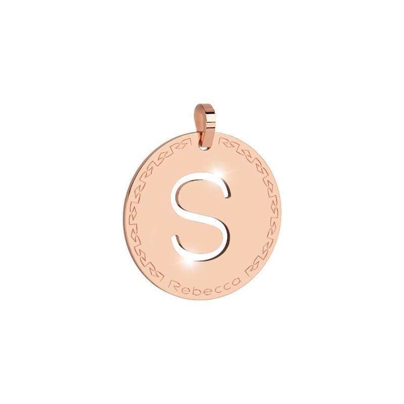 MY WORLD ALPHABET Medaglia Lettera S - Oro Rosa